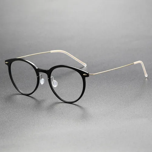 Titanium & Nylon Eyeglasses LE0122_Black & Gold