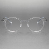 Titanium & Nylon Eyeglasses LE0123_Clear & Black