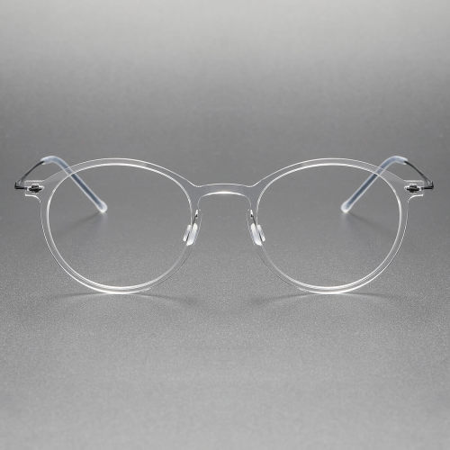 Titanium & Nylon Eyeglasses LE0123_Clear & Black