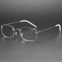 Rimless Titanium Eyeglasses LE0070_Silver