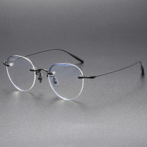 Rimless Titanium Eyeglasses LE0112_Gunmetal