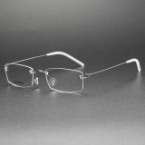 Rimless Titanium Eyeglasses LE0062_Silver