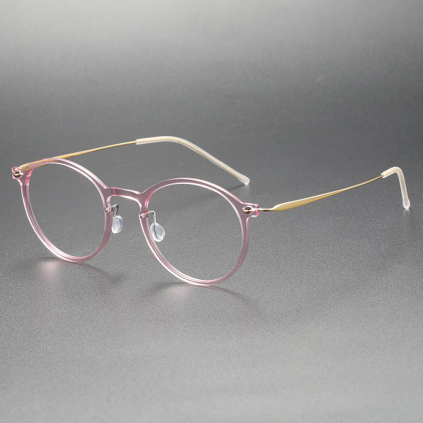 Titanium & Nylon Eyeglasses LE0123_Peach Pink