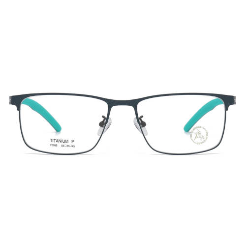 Stainless Steel Eyeglasses LE0056_Green & Silver