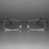 Rimless Titanium Eyeglasses LE0062_Black