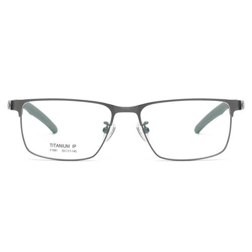 Stainless Steel Eyeglasses LE0055_Gray & Silver
