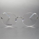 Rimless Titanium Eyeglasses LE0071_Silver