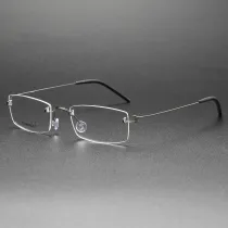 Rimless Titanium Eyeglasses LE0062_Gunmetal