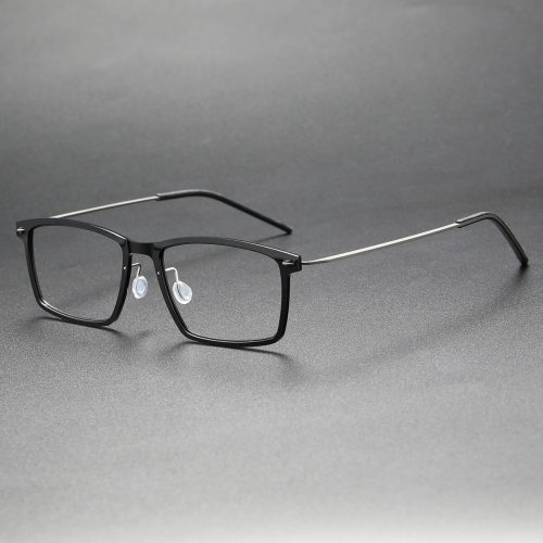 Titanium & Nylon Eyeglasses LE0124_Gunmetal & Black