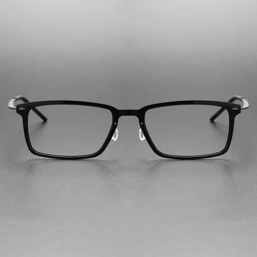 Titanium & Nylon Eyeglasses LE0119_Bright Black & Gunmetal