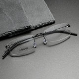 Rimless Titanium Eyeglasses LE0062_Black