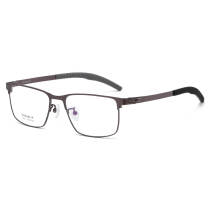 Stainless Steel Eyeglasses LE0055_Brown Stainless Steel Eyeglasses LE0055_Brown