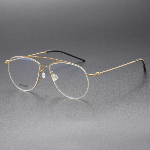 Titanium Eyeglasses LE0096_Gold