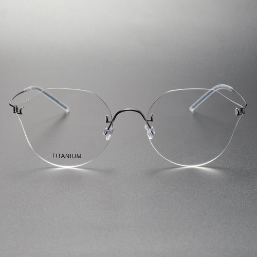 Rimless Titanium Eyeglasses LE0069_Bronze