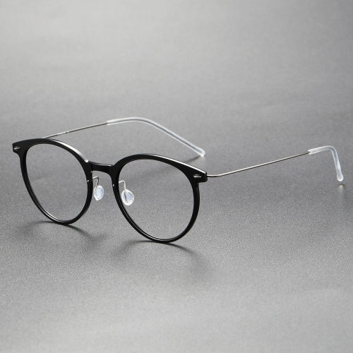 Titanium & Nylon Eyeglasses LE0122_Gunmetal & Black