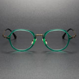 Acetate & Titanium Eyeglasses LE0060_Green