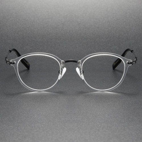 Acetate & Titanium Eyeglasses LE0058_Clear