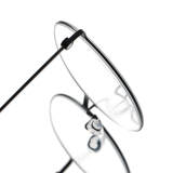 Round Titanium Glasses LE1175_Black