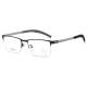 Stainless Steel Eyeglasses LE0054_Black & Silver