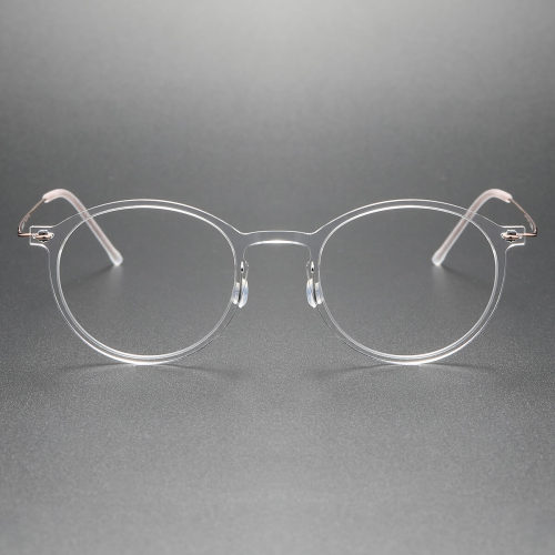 Titanium & Nylon Eyeglasses LE0123_Clear & Gold