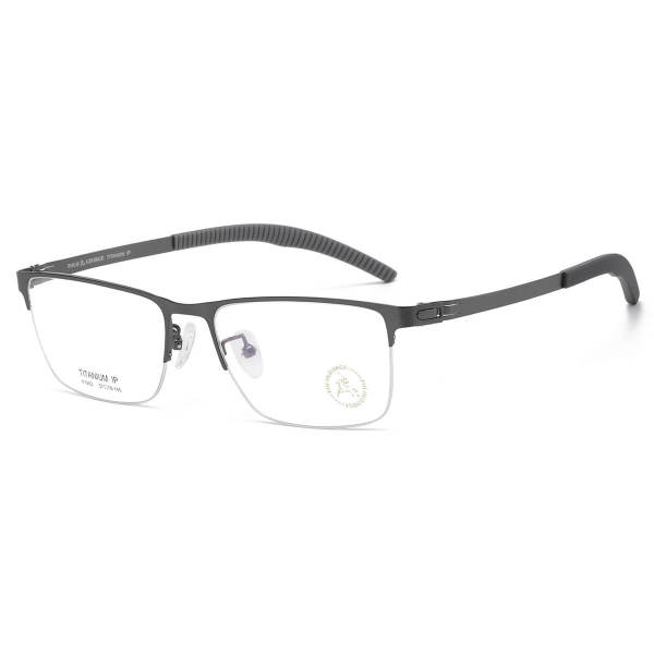 Stainless Steel Eyeglasses LE0053_Gunmetal