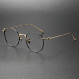 Titanium Eyeglasses LE0156_Black - Gold