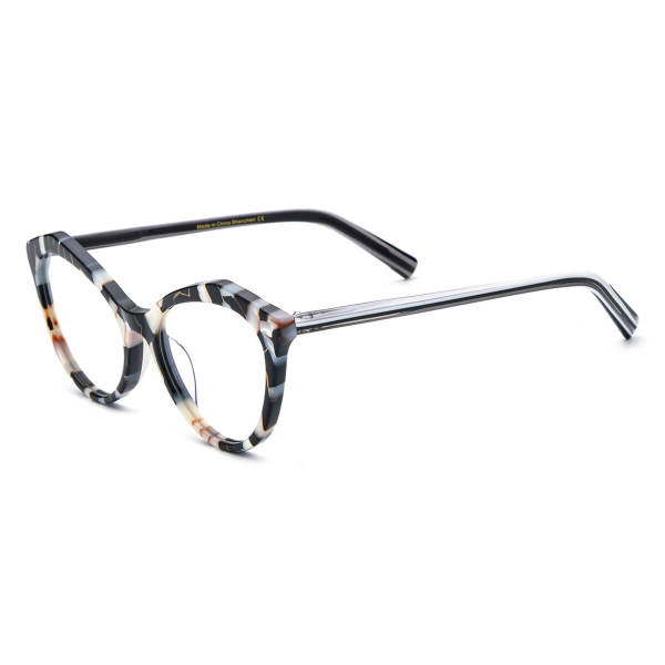 Acetate Eyeglasses LE0780_Black & White