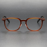 Acetate & Titanium Eyeglasses LE0237_Transparent Brown