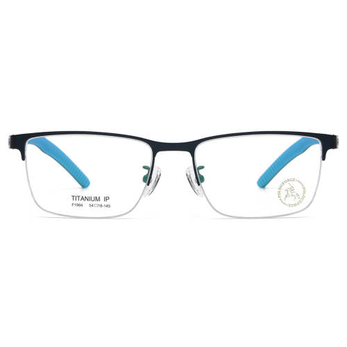 Stainless Steel Eyeglasses LE0054_Blue & Silver