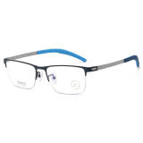 Stainless Steel Eyeglasses LE0053_Blue & Silver