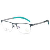 Stainless Steel Eyeglasses LE0053_Green & Silver