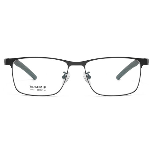 Rectangle Titanium Eyeglasses Frame LE0052_Gunmetal