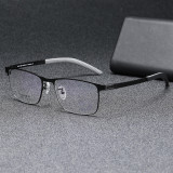 Rectangle Titanium Eyeglasses Frame LE0052_Black