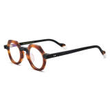Geometric Glasses Frame LE0643_Frosted Tortoise Black