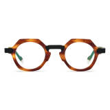 Geometric Glasses Frame LE0643_Frosted Tortoise Black