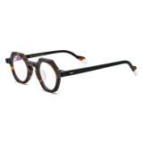Geometric Glasses Frame LE0643_Frosted Tortoise