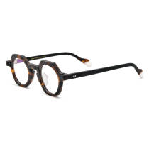 Geometric Glasses Frame LE0643_Frosted Tortoise Geometric Glasses Frame LE0643_Frosted Tortoise