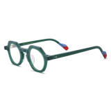 Geometric Glasses Frame LE0643_Matte Dark Green
