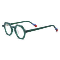 Geometric Glasses Frame LE0643_Matte Dark Green Geometric Glasses Frame LE0643_Matte Dark Green