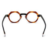 Geometric Glasses Frame LE0643_Frosted Tortoise Black