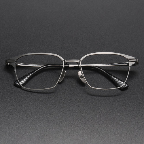 Browline Titanium Glasses LE1179_Gunmetal