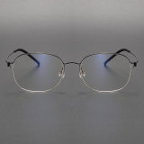 Oval Titanium Glasses LE1152_Black & Gold