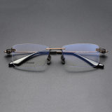 Rimless Titanium Glasses LE1209_Bronze