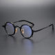 Round Titanium Glasses LE1265_Black