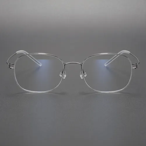 Oval Titanium Glasses LE1152_Silver