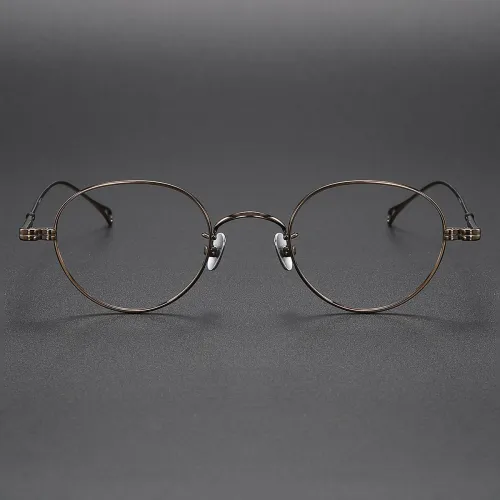 Oval Titanium Glasses LE1264_Bronze