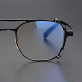 Square Titanium Glasses LE1276_Black