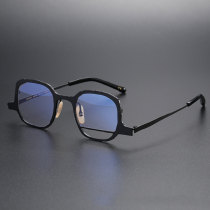 Square Titanium Glasses LE1230_Black