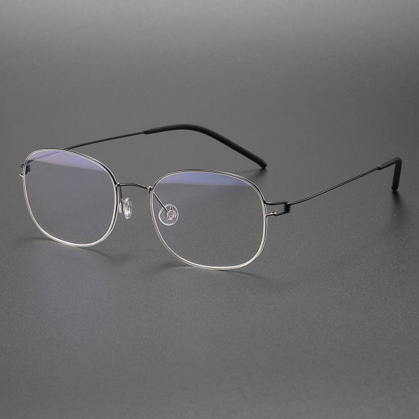 Oval Titanium Glasses LE1152_Black & Gold