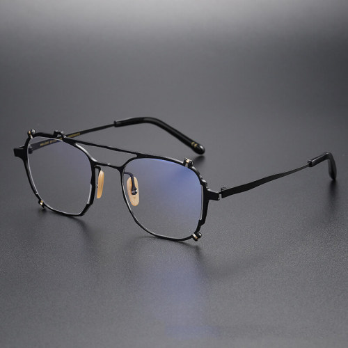 Square Titanium Glasses LE1276_Black